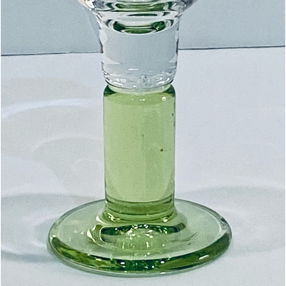 🌟5xHP🌟VTG 6 Rocco Limoncino Green Pedestal Cordial Glasses Bormioli Rocco - Picture 5 of 6